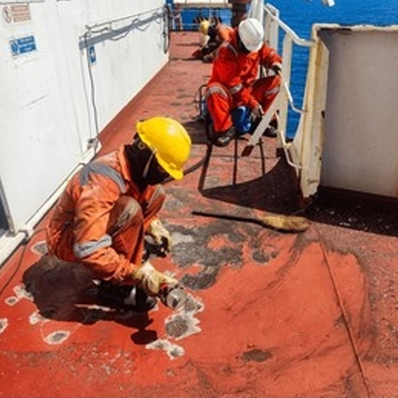 marine-deck-rust-removal-machine Marine Deck Rust Removal Machine in Action